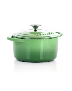 Crock-Pot Artisan 2 Piece 3 Quarts Enameled Cast Iron Dutch Oven in Pistachio Green
