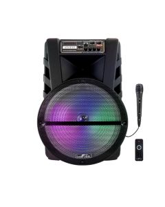 beFree Sound 15 Inch Bluetooth Portable Rechargeable Party Speaker with LED Lights