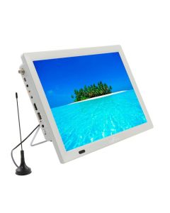 beFree Sound Portable Rechargeable 14 Inch LED TV with HDMI, SD/MMC, USB, VGA, AV In/Out and Built-in Digital Tuner in Gray